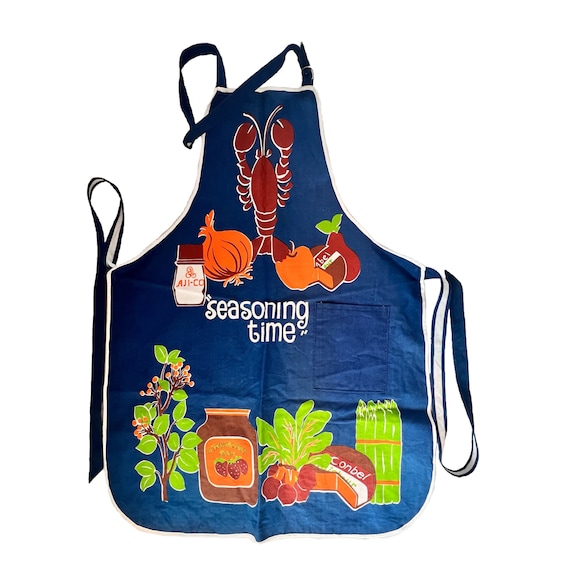 Vintage 1970s Japanese Apron Seasoning Time