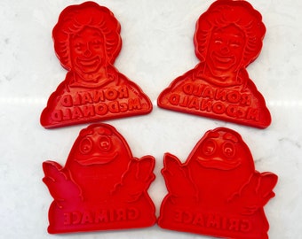 Vintage Mc Donalds Ronald Grimace Cookie Cutters c1980