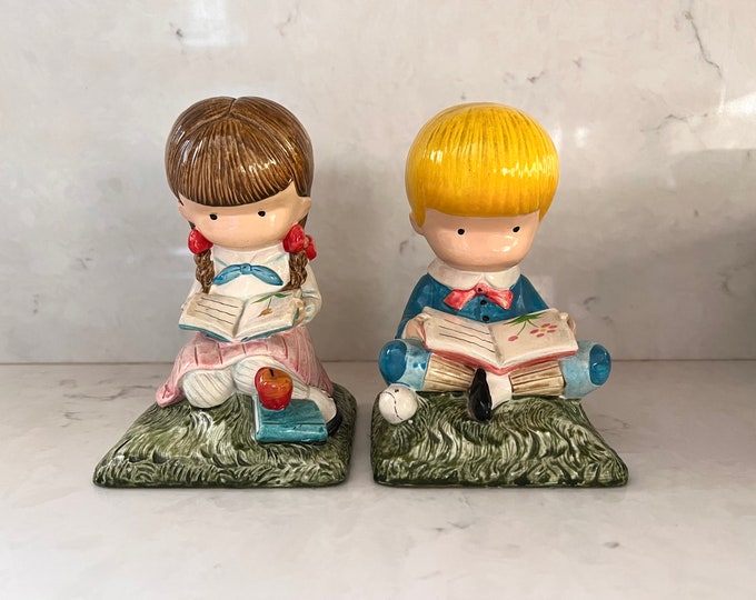 Vintage Joan Walsh Anglund Papier Mache Figurines Bookends Etsy