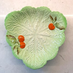 Vintage CARLTON Ware Salad Cabbage Lettuce and Tomato Bowl, cold painted tomatoes