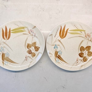 Vintage RANDOM HARVEST Red Wing Dinner Plates 2pc 1955