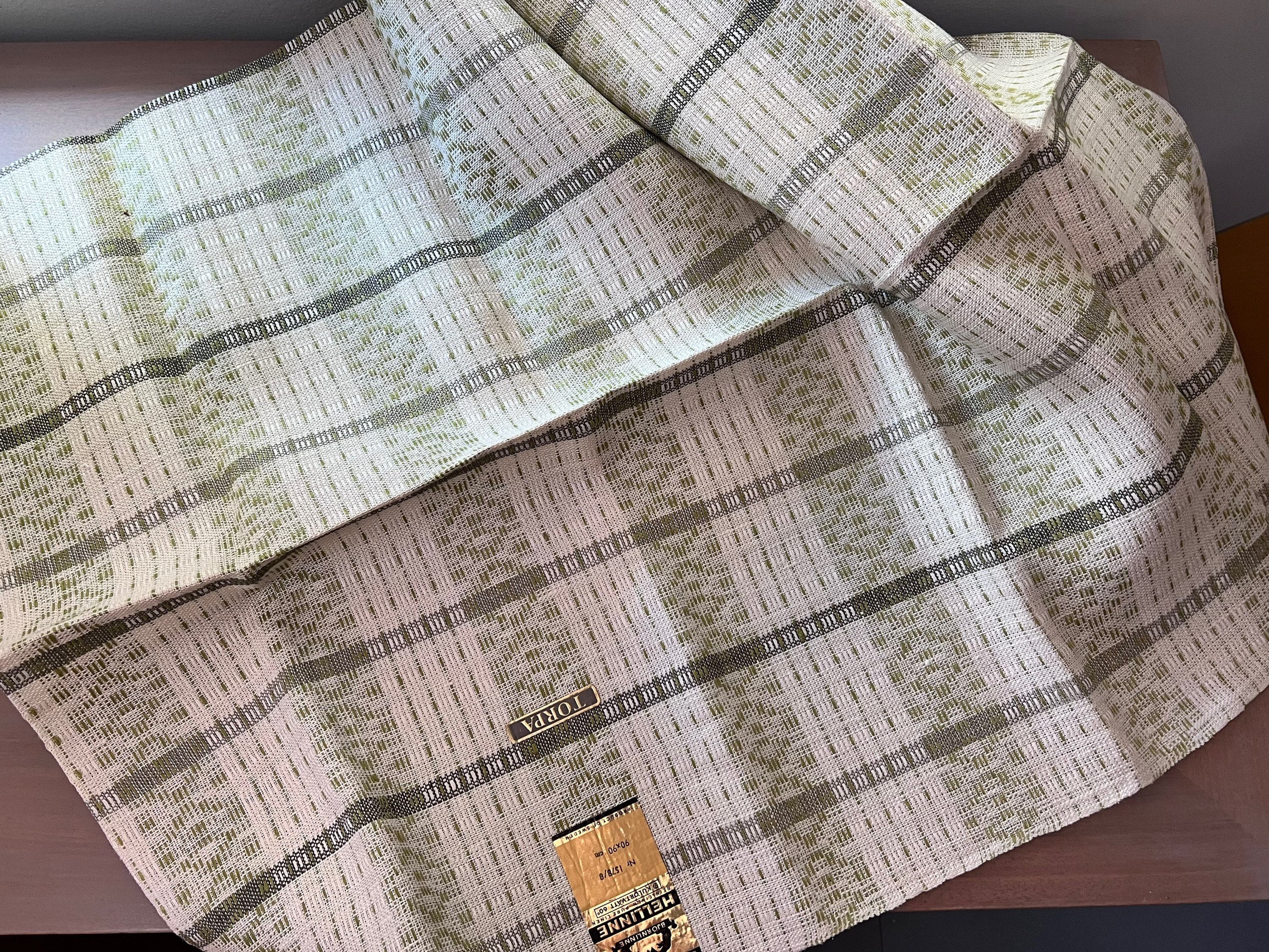 Vintage 1960s Swedish Linen Tablecloth Torpa Dalsjofors Bjornlinne