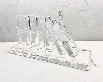 Vintage Lucite Sculpture Falling Dominos Wintrade Trading Beverly Hills c1980