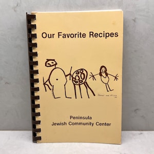 Vintage Cookbook Peninsula Jewish Community Center c1980s Belmont, CA