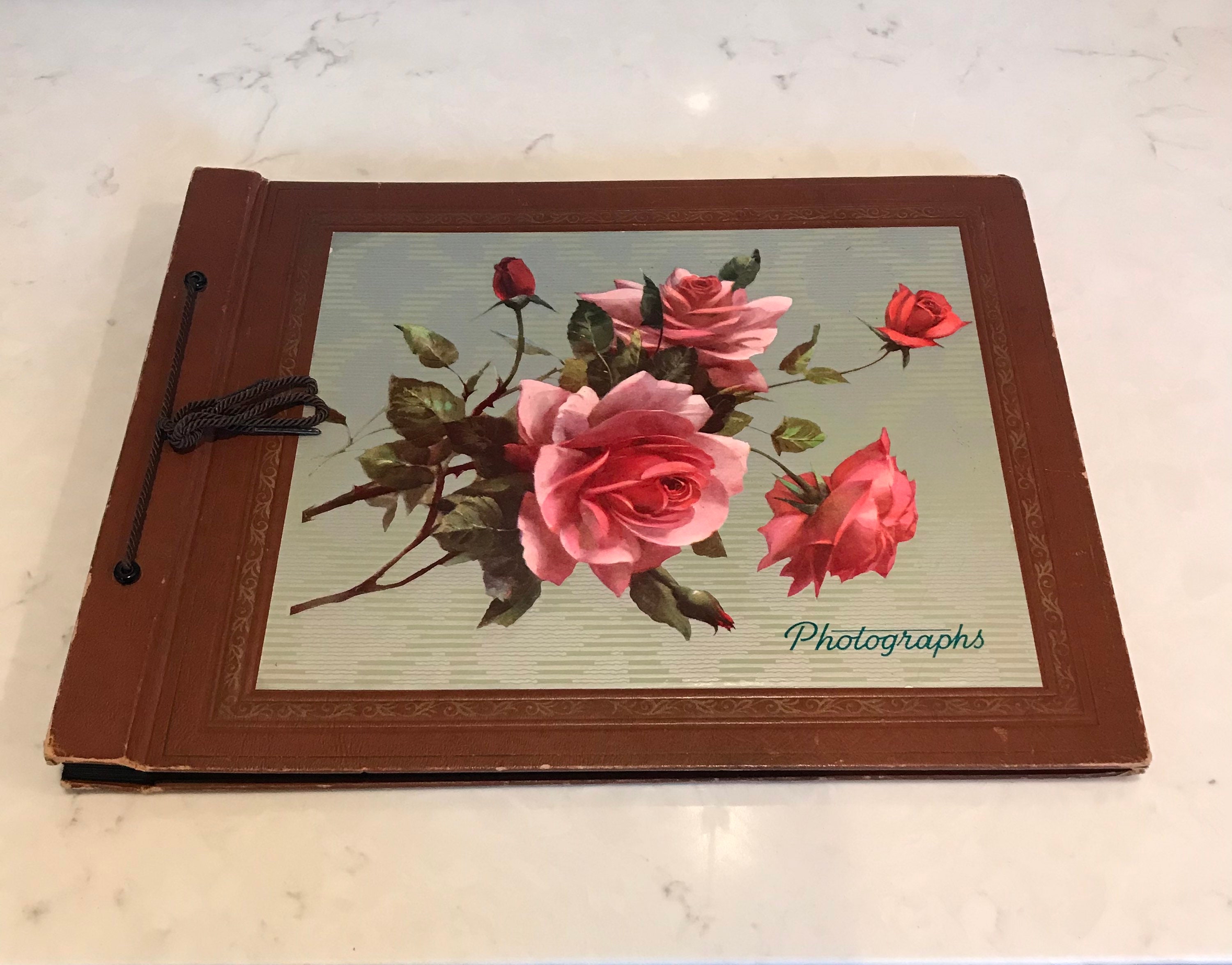 Vintage 1940s SCRAPBOOK Photo Album Memory Book 11x14 Etsy