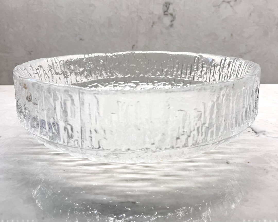 Vintage SKRUF Glasbruk Sweden Crystal Centerpiece Bowl Brutalist MCM - Etsy