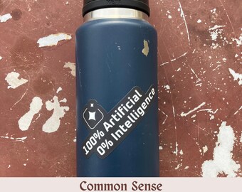 100% kunstmatig, geen intelligentie | Traditionele Chestertoniaanse sticker