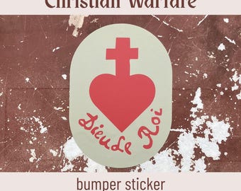 Dieu van de koning | Bumpersticker christelijke oorlogsvoering