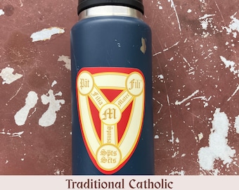 Maria's deelname aan de Allerheiligste Drie-eenheid | Traditionele Maria-sticker