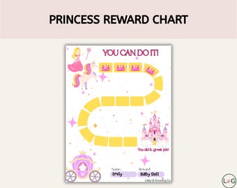 Princess Reward Chart: Kids Behavior Tracker (Printable PDF)