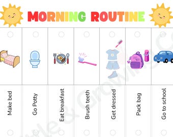 Kids Routine Flip Chart: Morgens & Nachts (Digitaler Download)