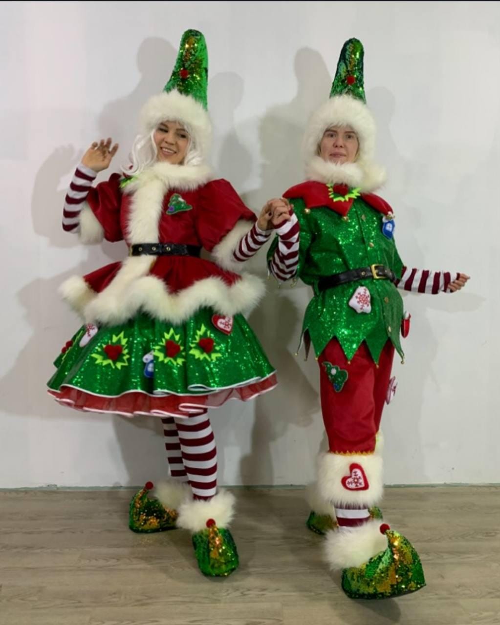 Elfo Vestito Di Babbo Natale Professionale Costume Da Elfo Di