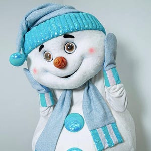 Muñeco de nieve, disfraz de muñeco de nieve, disfraz para teatro, espectáculos y festividades. Disfraz para animador.