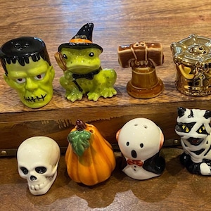 Miniature Holiday Salt and Pepper Shakers: Mix and Match Kitchen Décor- Trinkets