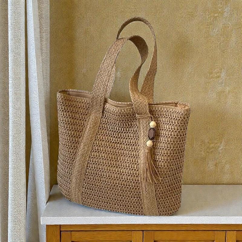 Woven Straw Tote Bag 40cm Large Summer Shoulder Bag - Etsy