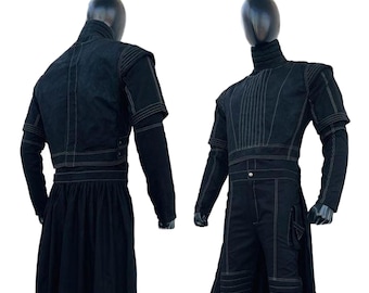 Boba Fett Cosplay Flight Suit with Vest and Skirt - 4pcs Mandalorian Bounty Hunter Costume