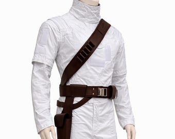 Traje de vuelo para cosplay de Star Wars, mandaloriano blanco / Disfraz de cazarrecompensas Din Djarin