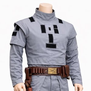 Disfraz de Boba Fett gris para cosplay, traje de vuelo de cazarrecompensas mandaloriano con Kama imagen 1