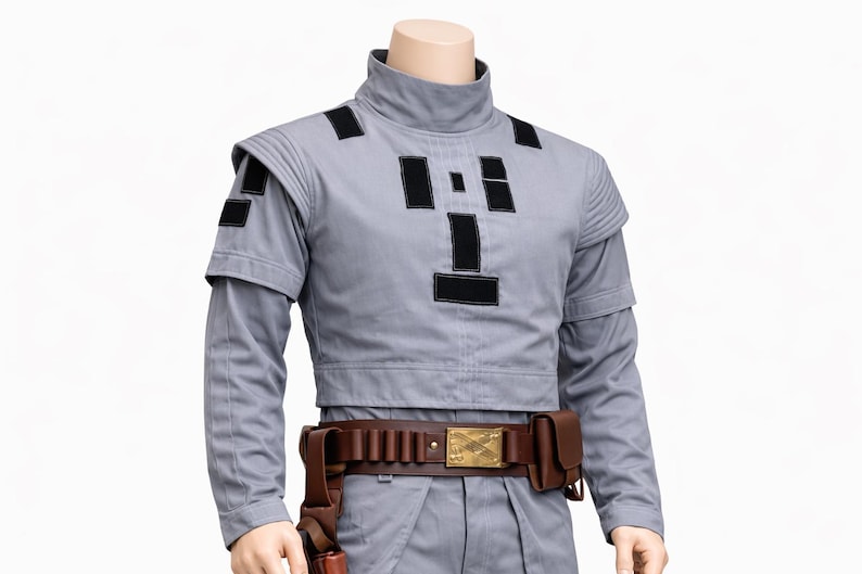 Disfraz de Boba Fett gris para cosplay, traje de vuelo de cazarrecompensas mandaloriano con Kama imagen 1