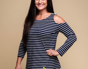 Women's Port Access Shirt (Blue & White)