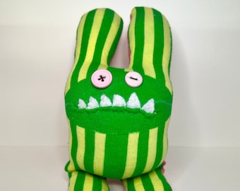 Melody the watermelon sock monster doll | Green| Pink