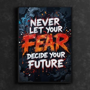 Motivational Wall Art Print: Powerful Message Home Decor