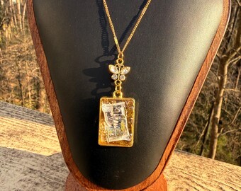 Tarot Transformation Talisman - Dödskort Resin Halsband -