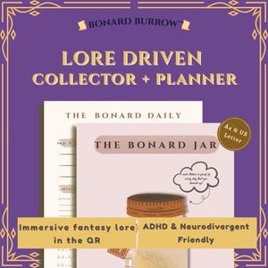ADHD Daily Planner Bundle | Gamified Task Routine + Reward Sticker Jar | XP Motivation System with Fantasy Lore, Neurodivergent PDF