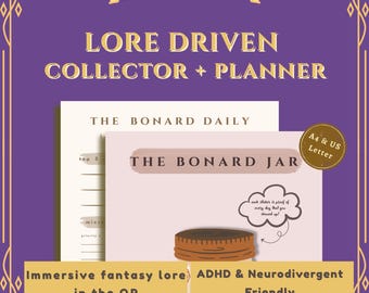 ADHD Daily Planner Bundle | Gamified Task Routine + Reward Sticker Jar | XP Motivation System with Fantasy Lore, Neurodivergent PDF