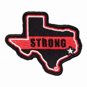 Texas Strong Embroidery Design, Left Chest and Hat Sizes, Emb Pes Dst Jef Formats