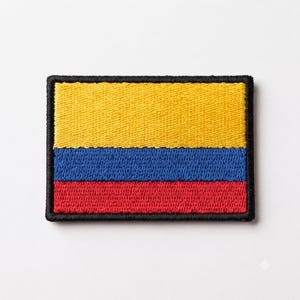 Colombia Flag Embroidery Design Digital Pattern National Flag Patch File Instant Download for Machine Embroidery