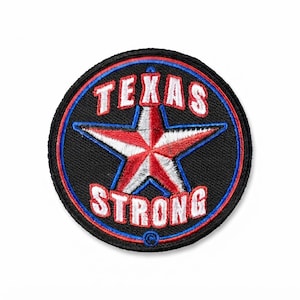 Texas Strong Star Embroidery Design, Left Chest and Hat Sizes, Emb Pes Dst Jef Formats