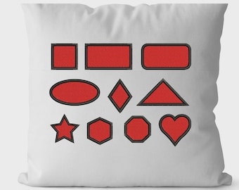 DIY Embroidery Patch Blanks: 10 Shapes Digital Files (Download)