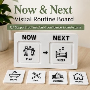 Now & Next Visual Routine Board | Autism SEN Support (6 Tiles)