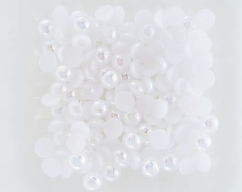 94pcs ((LAST)) 5mm AB White Flatback Pearls PE20005