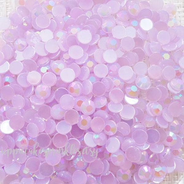 125pcs ((LAST)) 5mm Lavender AB Jelly Flatback Rhinestones Decoden ARJ105