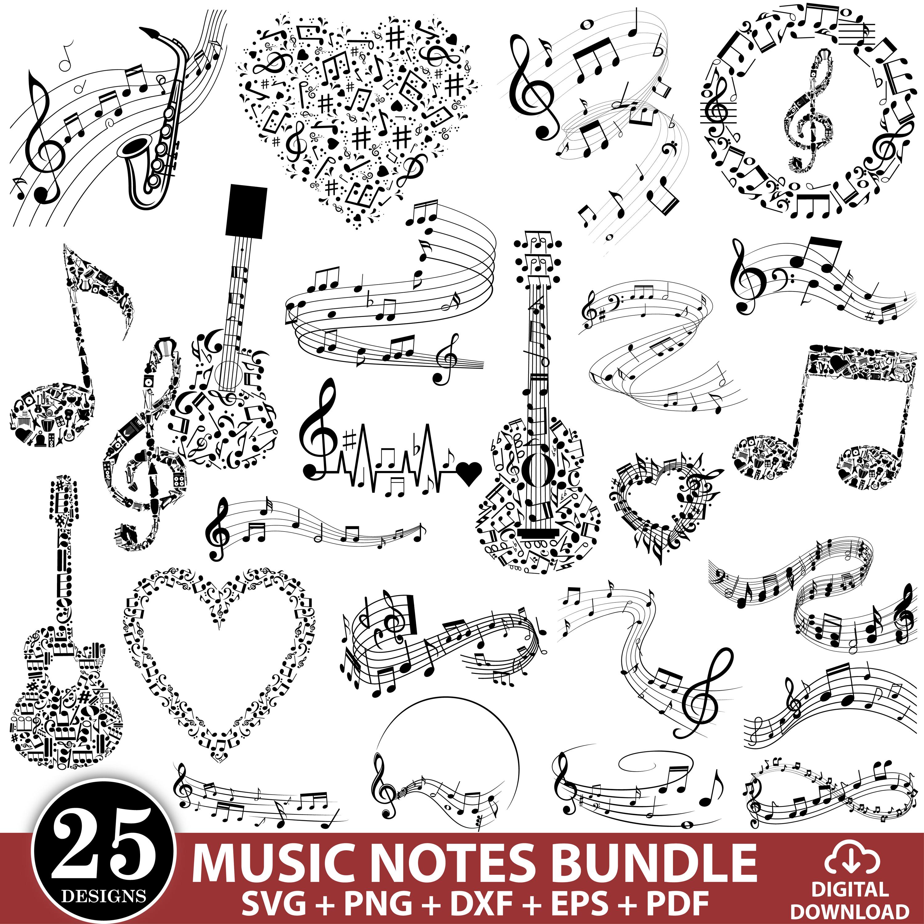 Music Notes Dxf - Etsy