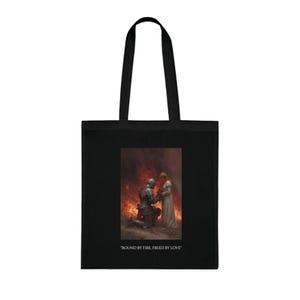 Romantische gotische katoenen draagtas - middeleeuws schilderij Esthetische shopper, vintage schoudertas, portemonnee renaissancekunst, donkere academische boekentas,