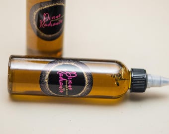 Met kruiden doordrenkte haarkracht- en groeiolie - 4 oz, amla-olie, rozemarijn en heermoes