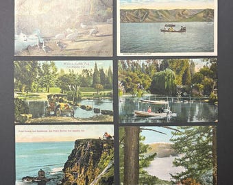 Vintage Southern California Points of Interest Postcards. (6)