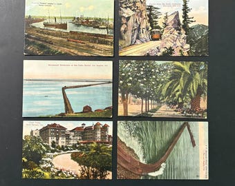 Vintage collection of iconic SOUTHERN CALIFORNIA landmarks Postcards (6)