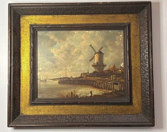 Framed "The Windmill at Wijk bij Duurstede" (c. 1670) Jacob van Ruisdael