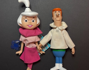 Vintage Applause PVC figures of Judy and George Jetson from The Jetsons.