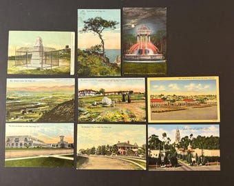SAN DIEGO Collection of (9) Vintage Postcards. Landmarks & Scenic Views.