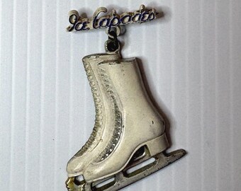 Vintage 1950s Ice Capades Souvenir Dangle Pin.