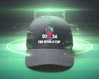 World Cup 2026 Embroidered Hat, Football Tournament Embroidery Cap