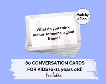 Kids Conversation Cards Ages 6–11 | Would You Rather Questions for Kids | Printable Family Game | Classroom Icebreaker