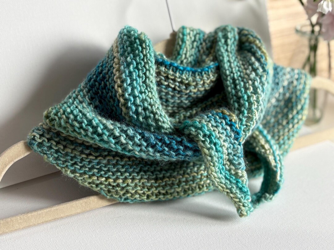 Easy Triangle Scarf Knitting Pattern: UK Designed, Beginner Friendly ...