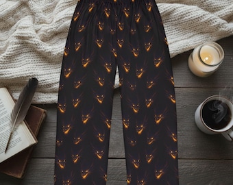 Pantalones de pijama de dragón místico / Ropa de dormir de fantasía para amantes de los libros / Ropa de estar romántica y acogedora / Regalo unisex para fans