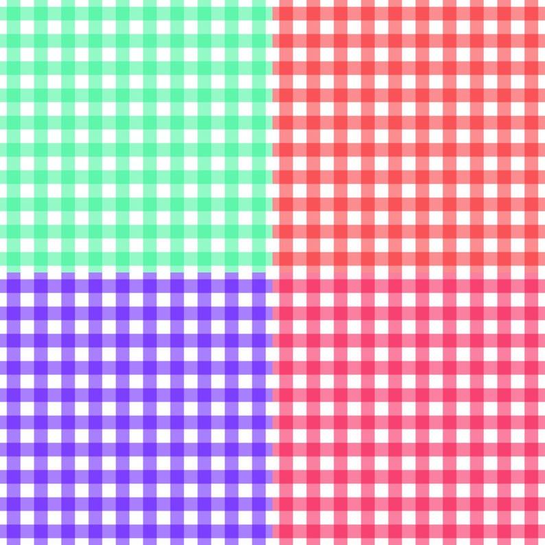Gingham Neon Rainbow Digital Paper Pattern seamless Plaid Patterns ...